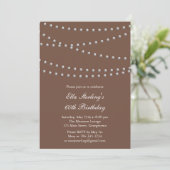 Dus Chic Pearls Birthday Invitation Kaart (Staand voorkant)