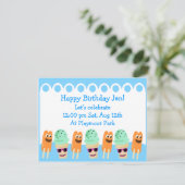 Dus Cute Summer Fun nodigt uit Kaart (Staand voorkant)