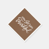 Dus dankbare penseelkalligrafie servet (Hoek)