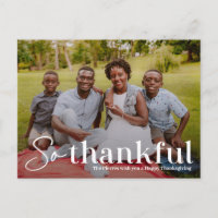 Dus dankbare Thanksgiving fotokaart Briefkaart