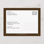 Dus dankbare Thanksgiving fotokaart Feestdagenkaart (Achterkant)