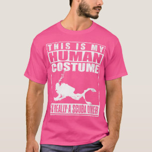 Dus dit is mijn mens Ik ben een duiker Halloween D T-shirt