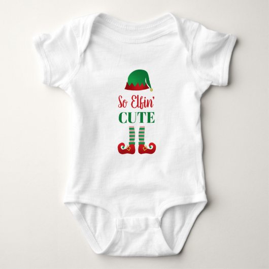 Dus Elfing Cute Funny Gezegde Romper (Voorkant)