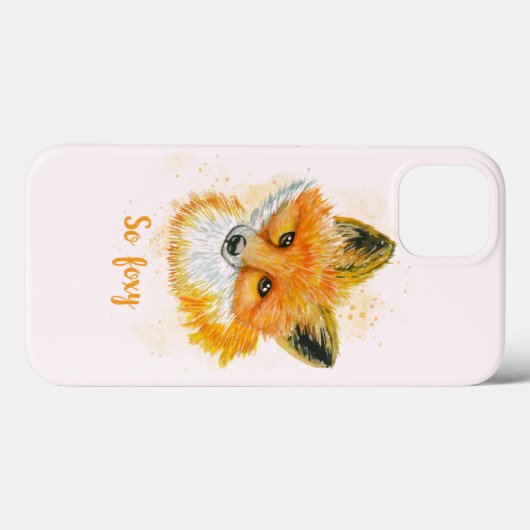 Dus Foxy Waterverf Fox Case-Mate iPhone Case (Achterkant (horizontaal))