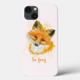 Dus Foxy Waterverf Fox iPhone 13 Hoesje