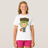 Dus Franken Cute Frankenstein Kinder Halloween T-shirt (Voorkant volledig)