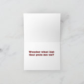 DUS *GOED* IN HET ZIJN VAN *ONDEUGEND* FEESTDAGEN KAART (Binnen)