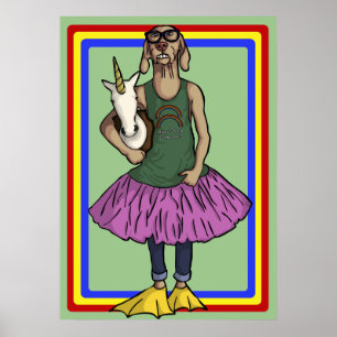 Dus Heup, afdrukken Poster