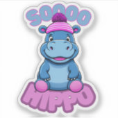 Dus Hippo Sticker (Voorkant)