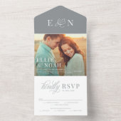 Dus in liefde in één simpele huwelijksuitnodiging all in one uitnodiging (Binnen)