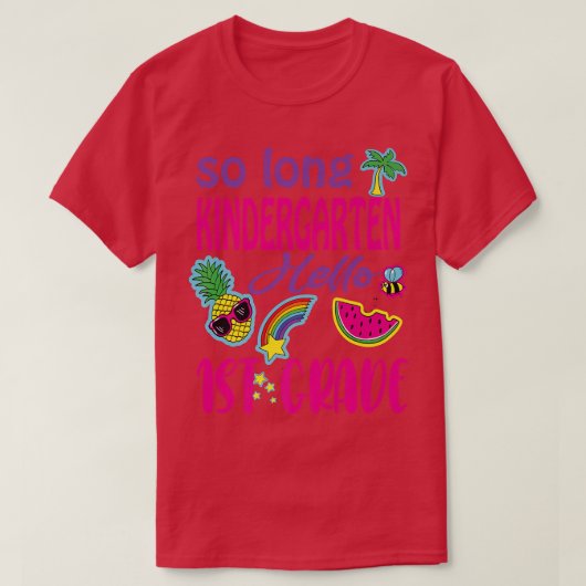 DUS LANG KINDERGARTEN HALLO 1ste GRADE lerarenstud T-shirt (Design voorkant)