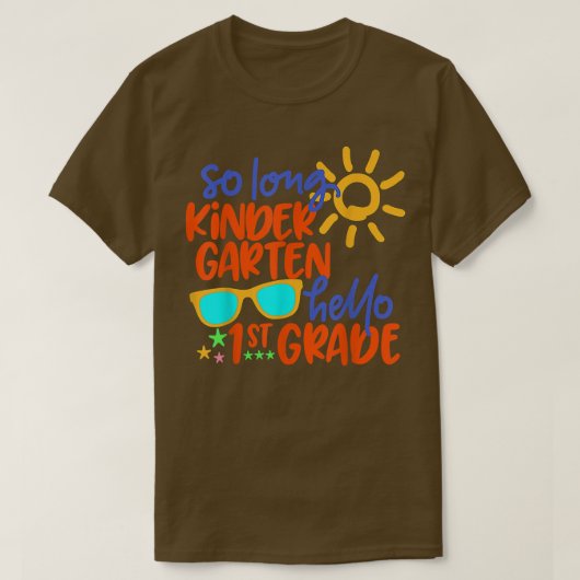 DUS LANG KINDERGARTEN HALLO 1ste GRADE lerarenstud T-shirt (Design voorkant)
