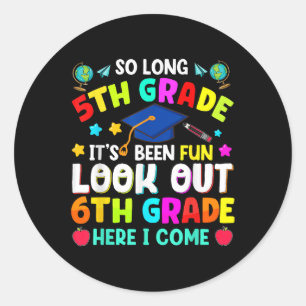 Dus lange 5e klas Afstuderen Afstuderen Leraar Kin Ronde Sticker