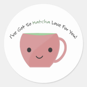 Dus Matcha Love voor jou Ronde Sticker