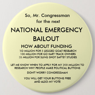 Dus, Mr Congressman, Ronde Button 6,0 Cm