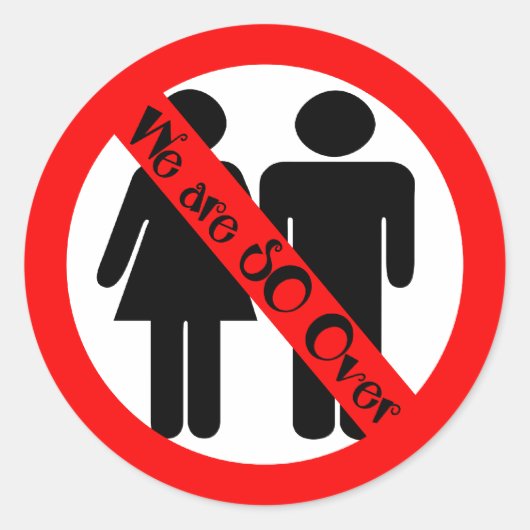 DUS over het uiteenvallen Ronde Sticker (Voorkant)