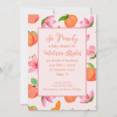 Dus Peachy Baby shower Invitation Kaart (Voorkant)