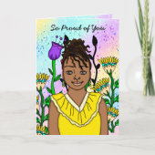 Dus Proud van jou | Folk Art Girl Kaart (Voorkant)