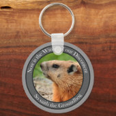 Dus saith de grondhog sleutelhanger (Voorkant)