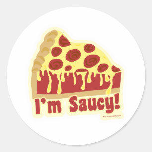 Dus Saucy Deep Pizza Ronde Sticker