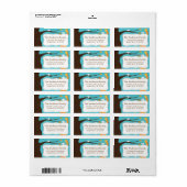 Dus Schattigee Giraffe Lijst adreslabel Etiket (Full Sheet)