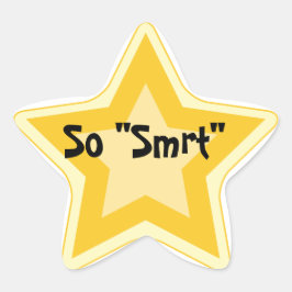 Dus "Smart" - Sarcastische Gold Star Awards Ster Sticker