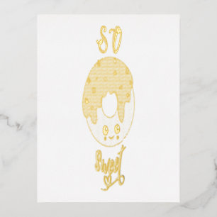 Dus Sweet donuts 2 juni Jelly National Donut Day Folie Uitnodiging Briefkaart