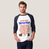 DUS U STEMDE DEMOCTAT T-SHIRT (Voorkant volledig)