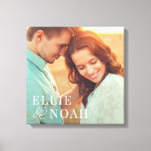 Dus Verliefd Gepersonaliseerde Foto Ingepakt Canva Canvas Afdruk (Voorkant)