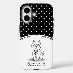 Dus wat als ik bedrukt ben, Rotten Westie Dog? iPhone 16 Hoesje