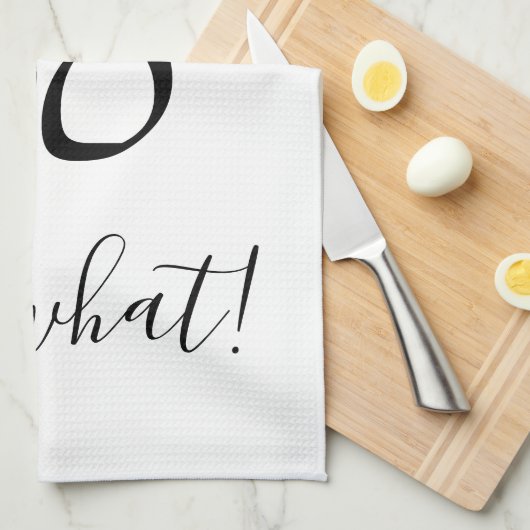 Dus wat een grappige Waterverf Floral 60e verjaard Theedoek (Quarter Fold)