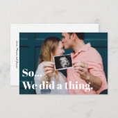 Dus we deden iets grappigs zwangerschapsaankondigi bedankkaart (Voorkant / Achterkant)