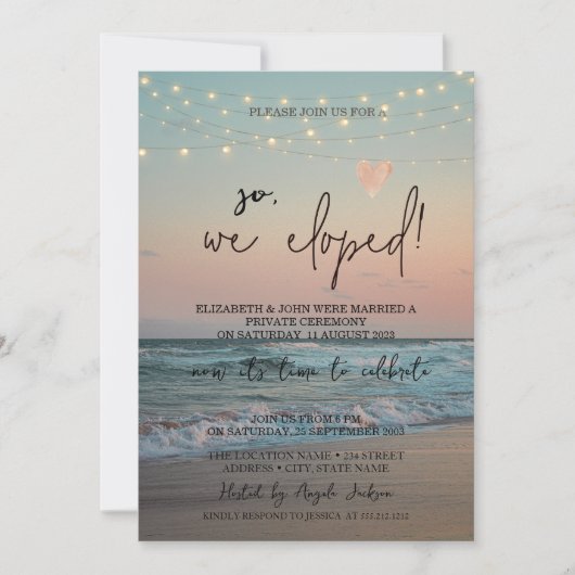 Dus we zijn weggelopen, Zonsondergang Strand Bruil Kaart (Voorkant)