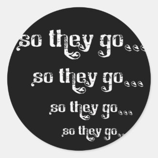 Dus ze gaan... Roll-fade logo Stickers