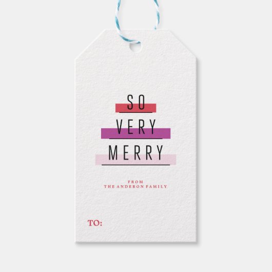 DUS ZEER STERKE STERKE kerstfeestdagen met cadeaut Cadeaulabel (Voorkant)