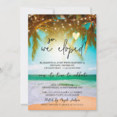 Dus zijn we weggelopen, Beach Palms Wedding Elopem Kaart (Voorkant)