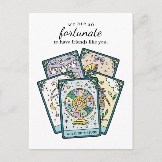 Dus zo'n fortuinlijke Tarot Baby Shower bedankje Briefkaart (Voorkant)