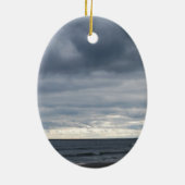 Dusk aan het strand keramisch ornament (Achterkant)