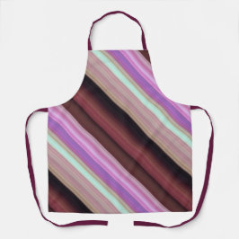 Dusk Blossoms Roze, Bourgogne, en Paarse Streep Schort