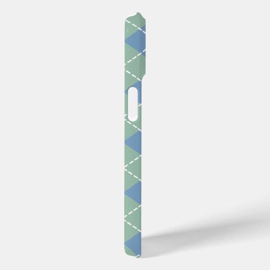 Dusk Blue en Grijs Jade Argyle Case-Mate iPhone Case (Achterkant / Rechts)