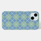 Dusk Blue en Grijs Jade Argyle Case-Mate iPhone Case (Achterkant (horizontaal))