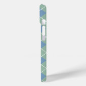 Dusk Blue en Grijs Jade Argyle Case-Mate iPhone Case (Achterkant / Links)