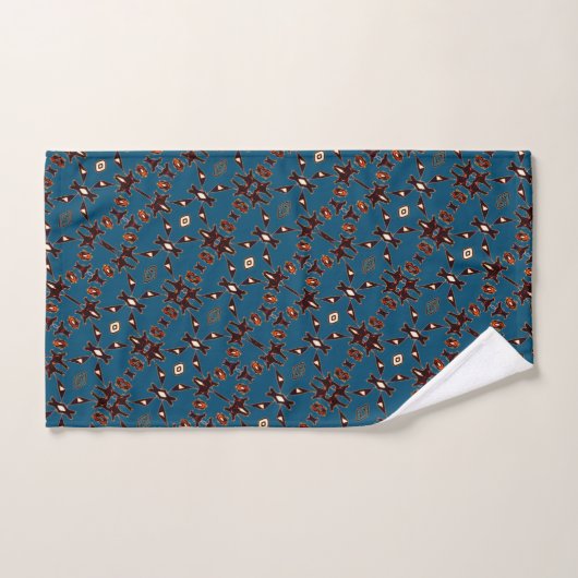 Dusk Blue Native Line Art-handdoessset Bad Handdoek (Handdoek)
