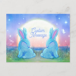 Dusk Bunnies Customizable Briefkaart