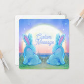 Dusk Bunnies Customizable Kaart (Voorkant / Achterkant in situ)