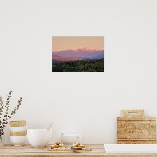 Dusk en Mount Washington in New Hampshire's Poster (Keuken)