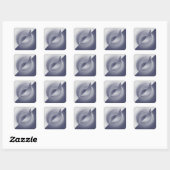 Dusk feathers vierkante sticker (Vel)
