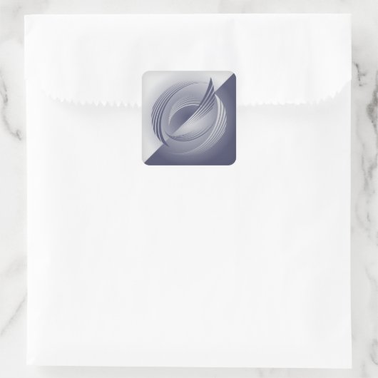 Dusk feathers vierkante sticker (Tas)