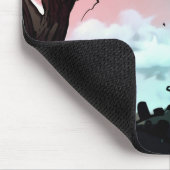 Dusk Full Moon Graveyard Gothic Mousepad Muismat (Hoek)