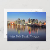 Dusk herfsten op West Palm Beach Florida Briefkaart (Voorkant / Achterkant)